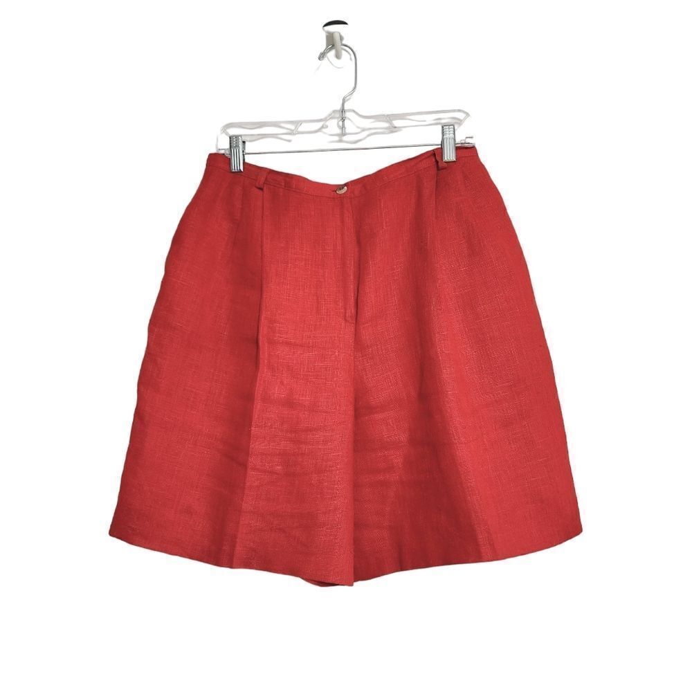 Vintage Harve' Benard red linen shorts